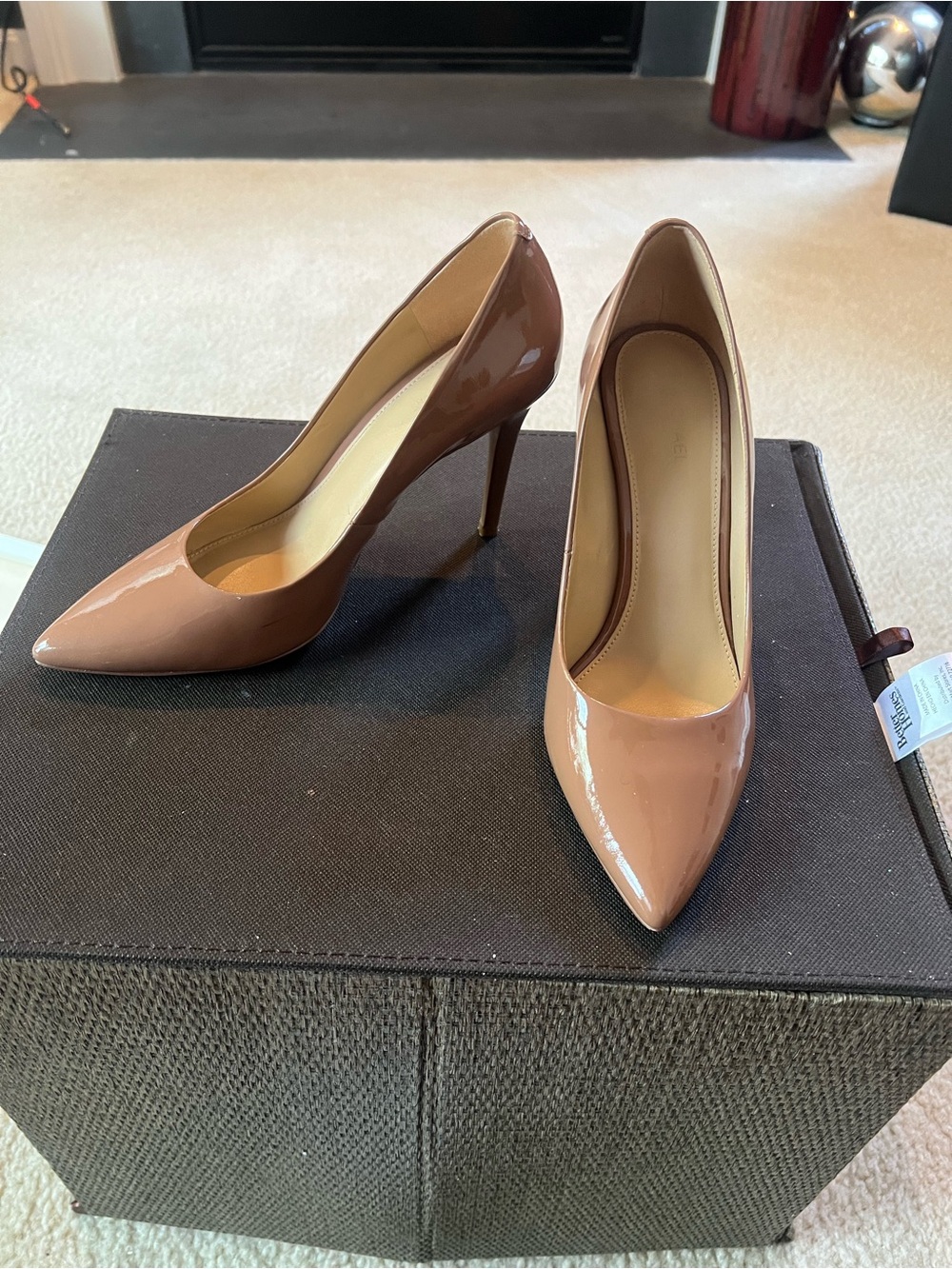 Michael Kors Classic Patent Pointed-Toe Pumps in Almond